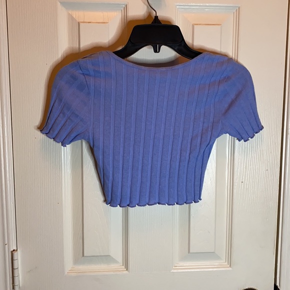 Zara Knot Blue Crop Top - Picture 2 of 3